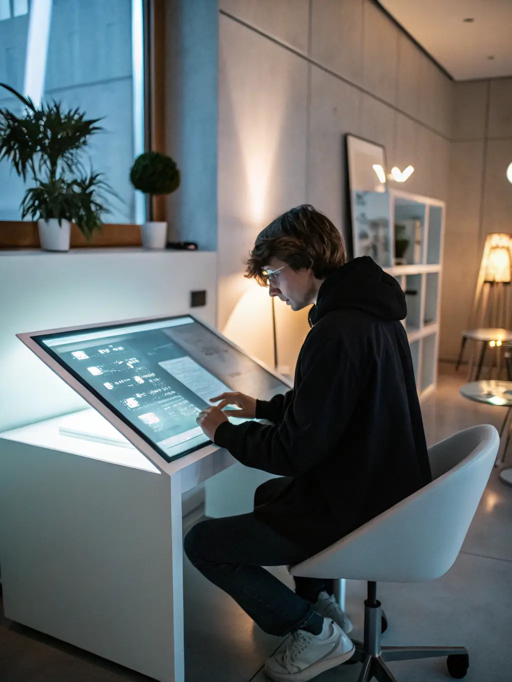 A user is experimenting with different AI models in the AI Lab, showcasing the platform's hands-on learning environment. The scene is set in a modern, dark-themed interface with navy and gold accents, reflecting stakeAutomate's design.
