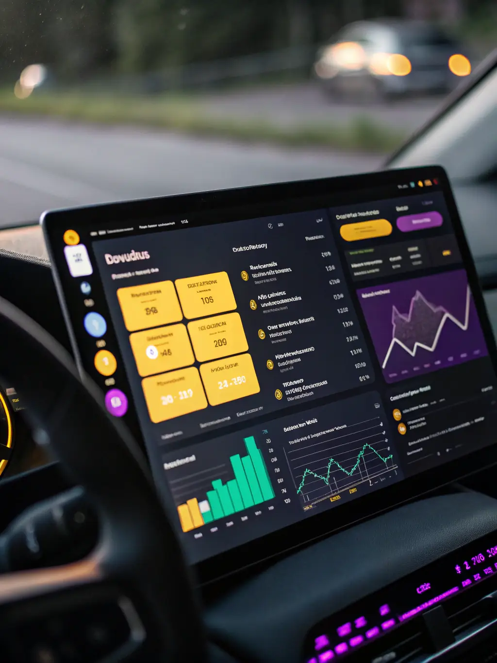 A dashboard view of stakeAutomate, showing progress tracking, recent activity, and personalized recommendations for the user. The dark theme with navy and gold accents creates a sleek and professional look.